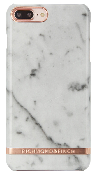 Richmond Finch Marble Glossy iPhone 7 Plus hoesje Wit Rose