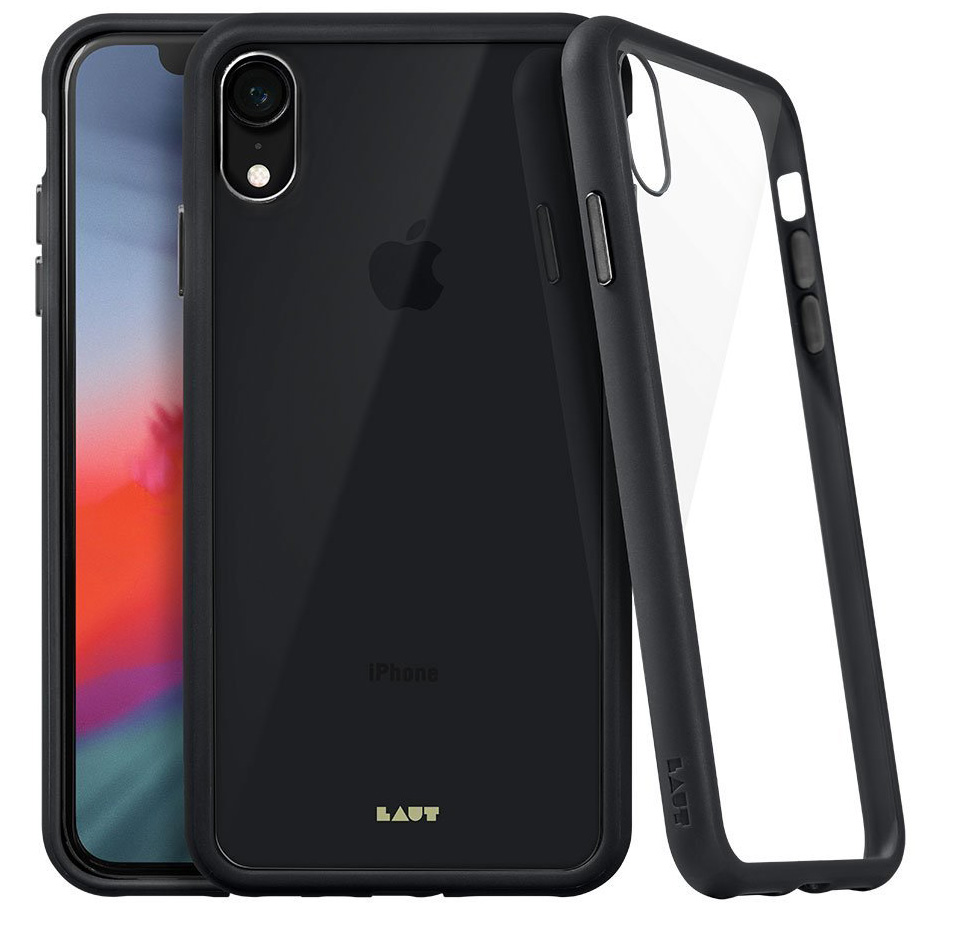 LAUT Accents Glass iPhone XR hoesje Zwart