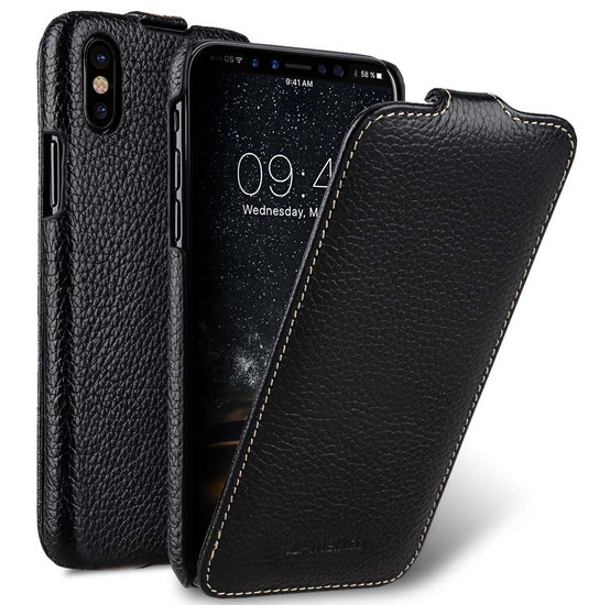 Melkco Leather Jacka iPhone XR hoesje Zwart