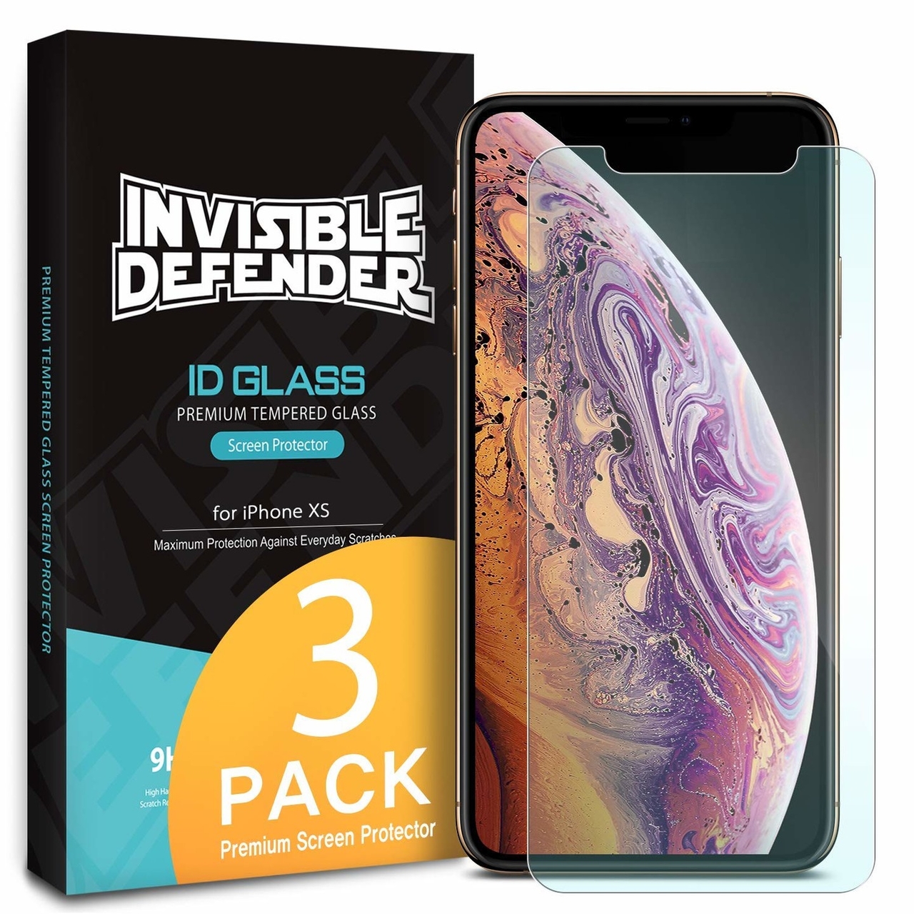 Ringke Glass 3 Pack iPhone X/XS screenprotector