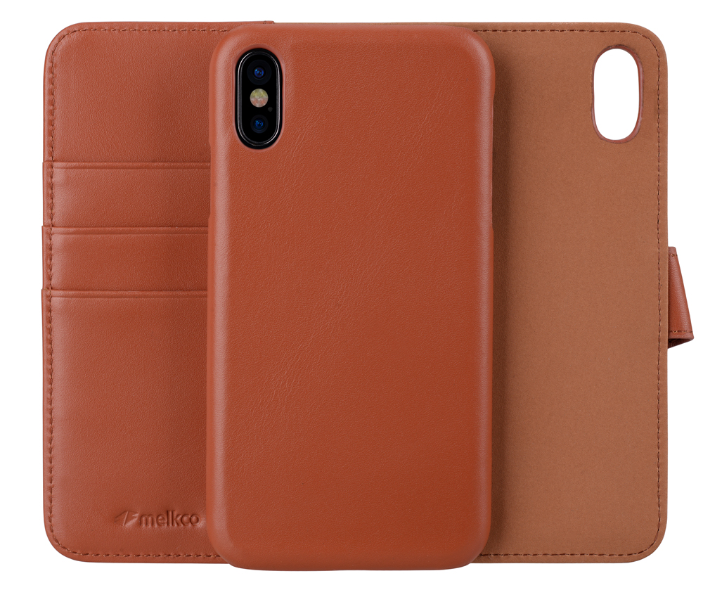 Melkco Alphard 2 in 1 iPhone XS Max hoesje Bruin