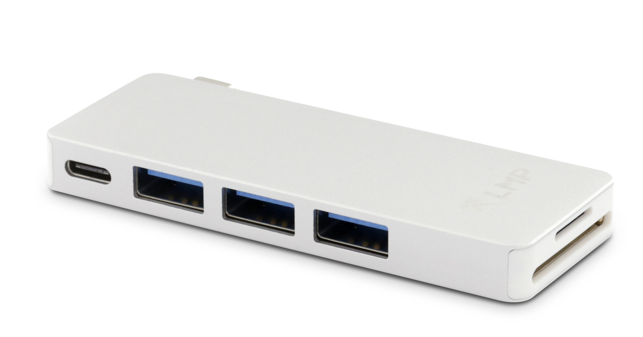 LMP aluminium USB-C basic hub 6 poort Zilver