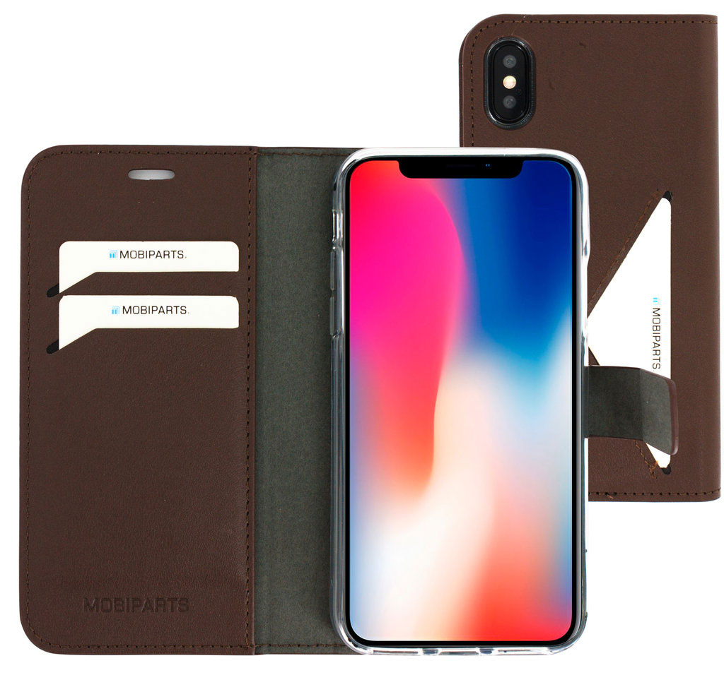 Mobiparts Classic Wallet iPhone XS / X hoesje Bruin