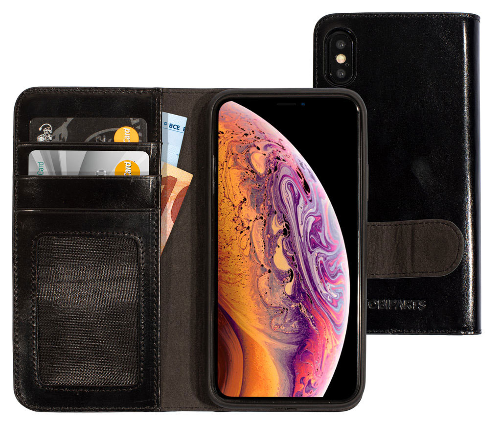 Mobiparts Excellent Wallet iPhone XS / X hoesje Zwart