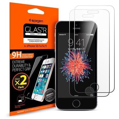 Nageslacht Hollywood Hilarisch Spigen Glas.tR iPhone 5S/SE Tempered Glass screenprotector - Appelhoes