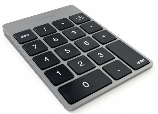 Moeras Winkelier diepvries Satechi Slim Wireless KeyPad toetsenbord Grijs - Appelhoes